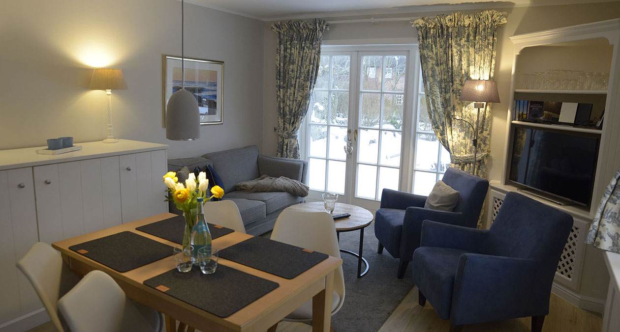 Esszimmer / Wohnzimmer Apartment Durango auf Sylt, Keitum